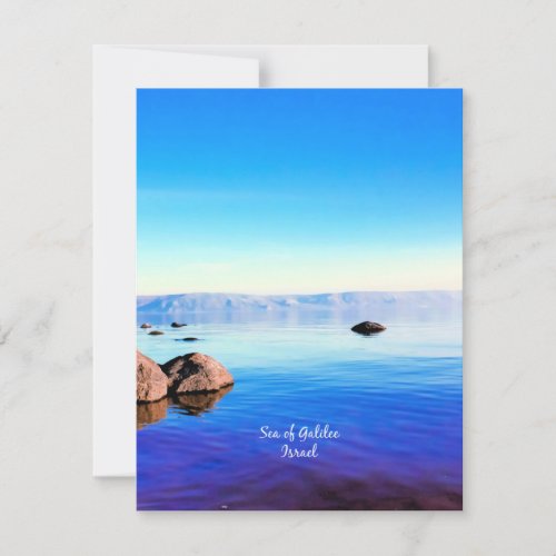 Sea of Galilee Israel scenic photograph Card