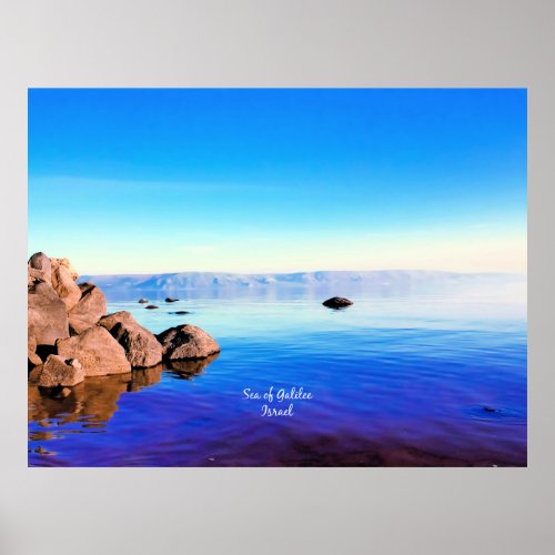 Sea of Galilee Israel scenic photograph Poster