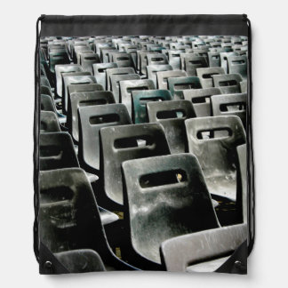 Sea of Grey Chairs Drawstring Bag