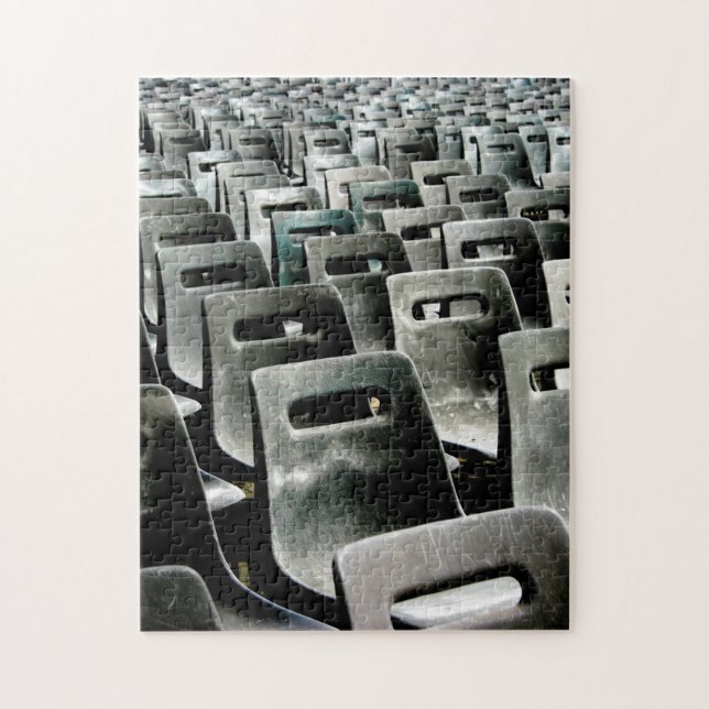 Sea of Grey Chairs Jigsaw Puzzle (Vertical)