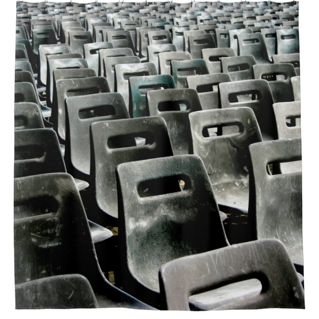 Sea of Grey Chairs Shower Curtain (Front)