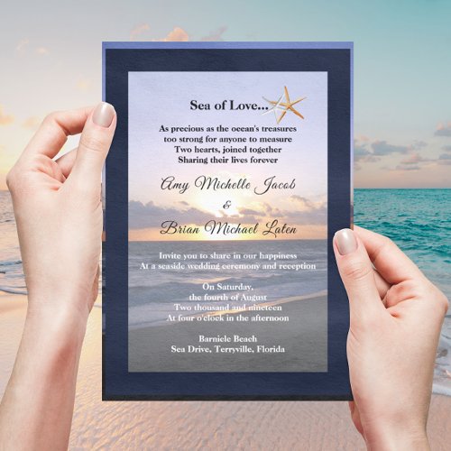 Sea of Love | Beach Sunset Starfish Wedding
