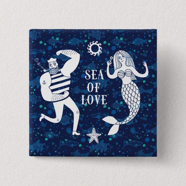 Sea Of Love Poster Pinback Button (Front)