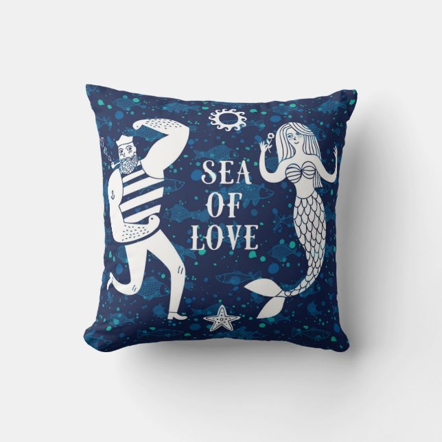 Sea Of Love Poster Throw Pillow (Front)