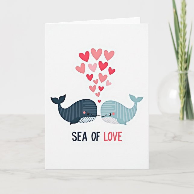 Sea Of Love Whale Friends Card (Front)