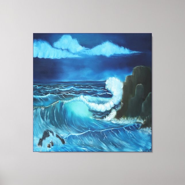 "Sea of Power" Stretched Canvas Print. Print (Front)