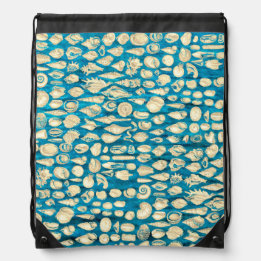 Sea of Shells Drawstring Bag