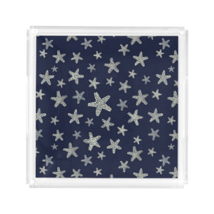 Sea Of Starfish Pattern Acrylic Tray
