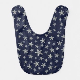 Sea Of Starfish Pattern Baby Bib