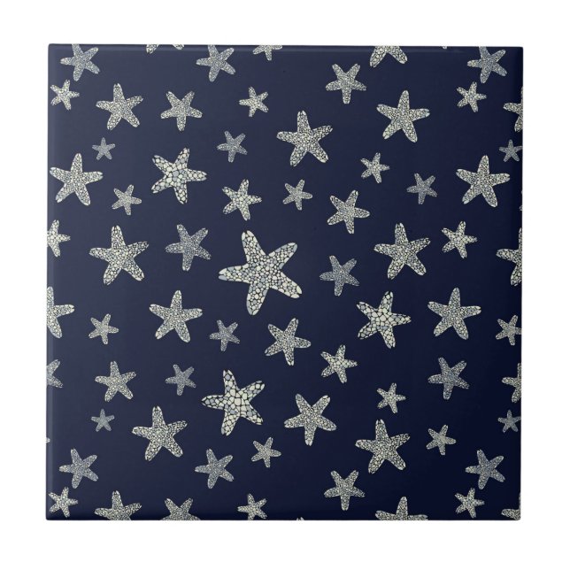 Sea Of Starfish Pattern Ceramic Tile (Front)