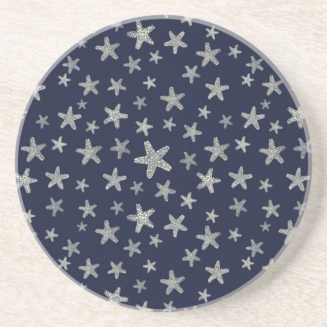 Sea Of Starfish Pattern Drink Coaster (Front)