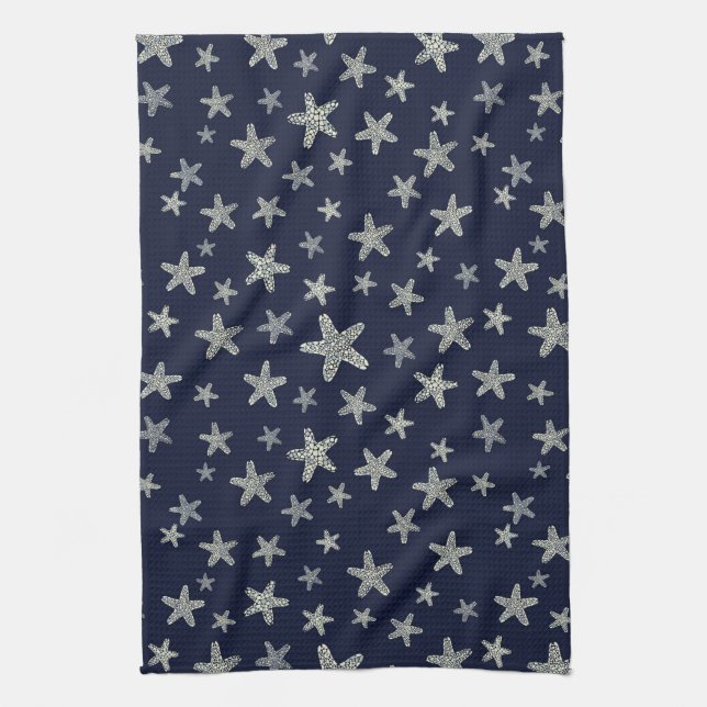 Sea Of Starfish Pattern Kitchen Towel (Vertical)