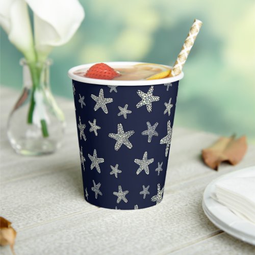 Sea Of Starfish Pattern Paper Cups
