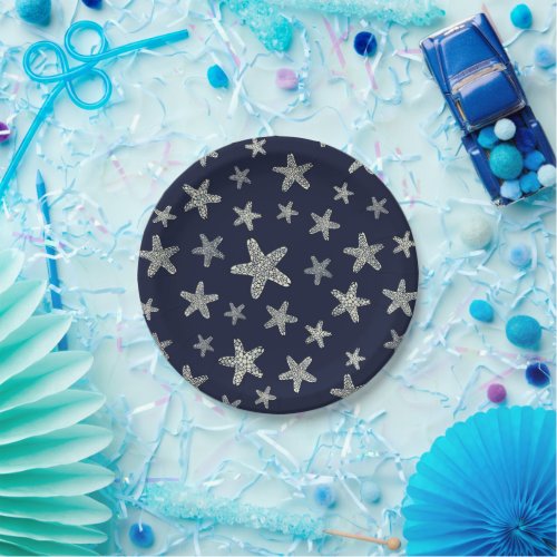 Sea Of Starfish Pattern Paper Plates