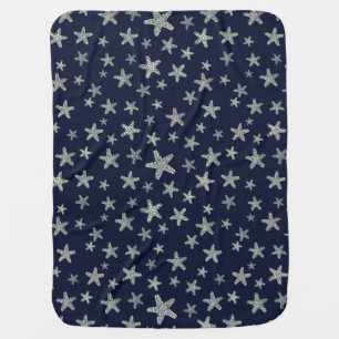 Sea Of Starfish Pattern Receiving Blanket