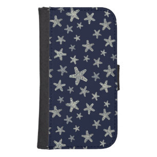 Sea Of Starfish Pattern Wallet Phone Case For Samsung Galaxy S4