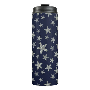Sea Of Starfish Pattern Thermal Tumbler