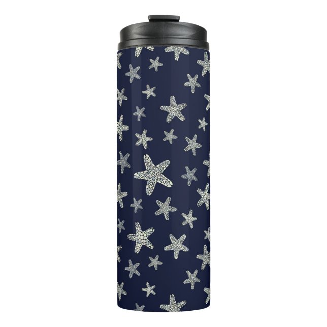 Sea Of Starfish Pattern Thermal Tumbler (Front)