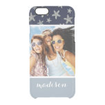 Sea Of Starfish Pattern | Your Photo &amp; Name Clear iPhone 6/6S Case