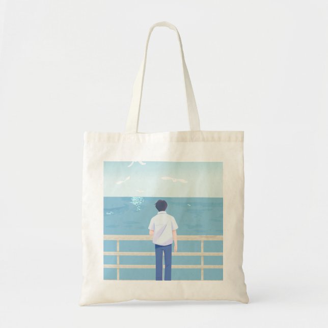 Sea of Stillness (Male Version) Tote Bag (Front)