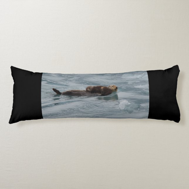 sea otter and baby body pillow (Front)