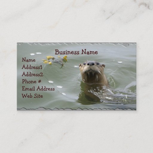 Customizable Sea Otter Business Card