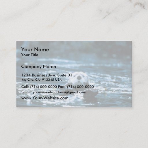 Customizable Sea Otter Business Card