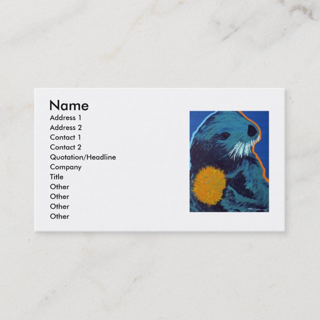 Sea Otter business cards (Front)