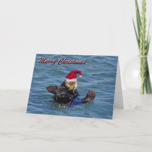 Sea Otter Christmas Card