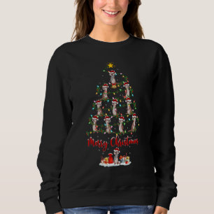 Sea Otter Christmas Tree Lights  Sea Otter Xmas Sweatshirt