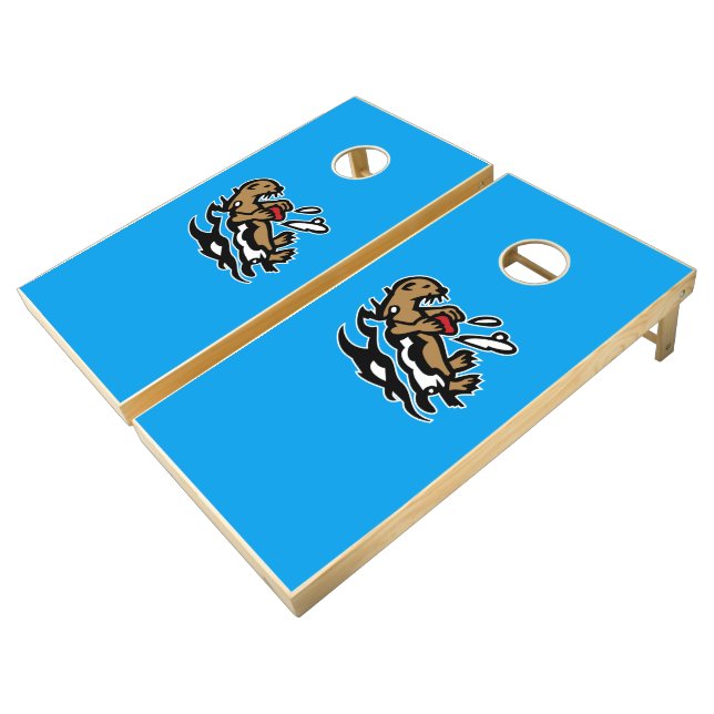Sea otter cornhole set (Angled)