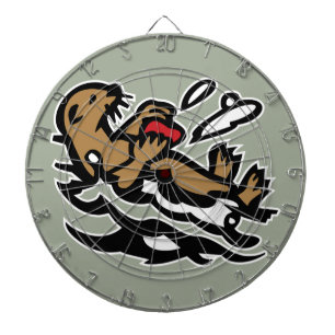 Sea otter dartboard with darts