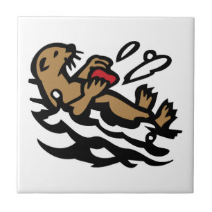 Sea otter Decorative Tiles
