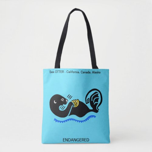 Sea OTTER  _ Endangered animal  _ Nature _  blue _ Tote Bag