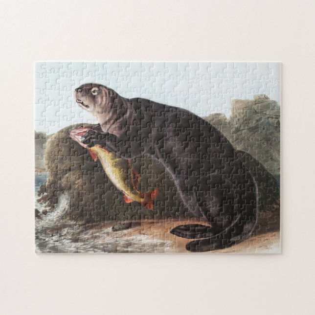 Sea Otter (Enhydra marina) Illustration Jigsaw Puzzle (Horizontal)
