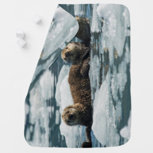 Sea Otter Family Baby Blanket