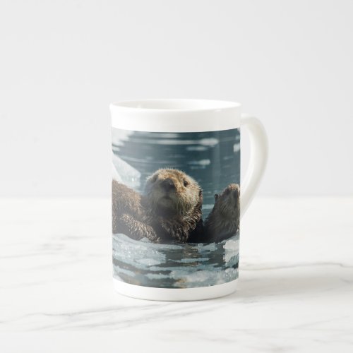 Sea Otter Family Bone China Mug