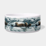 Sea Otter Family Bowl<br><div class="desc">Decorated with an image of a family of sea otters (Enhydra lutris) floating among icebergs in Alaska's Prince William Sound. By Ted Raynor</div>