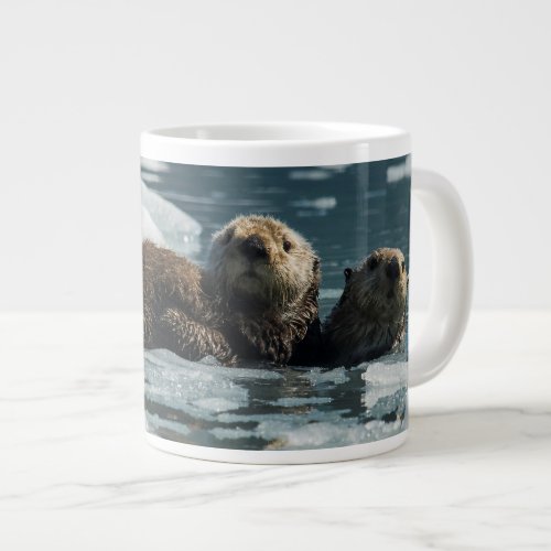 Sea Otter Family Giant Coffee Mug