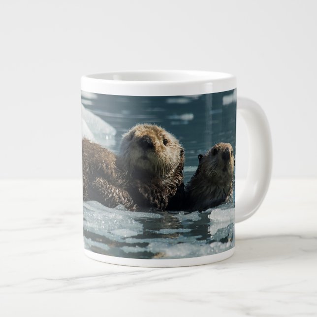 Sea Otter Family Giant Coffee Mug (Front Right)