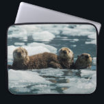 Sea Otter Family Laptop Sleeve<br><div class="desc">Decorated with an image of a family of sea otters among the icebergs in Alaska's Prince William Sound. By Ted Raynor</div>