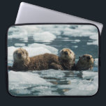 Sea Otter Family Laptop Sleeve<br><div class="desc">Decorated with an image of a family of sea otters among the icebergs in Alaska's Prince William Sound. By Ted Raynor</div>