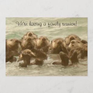 Sea Otter Family Reunion Invitation