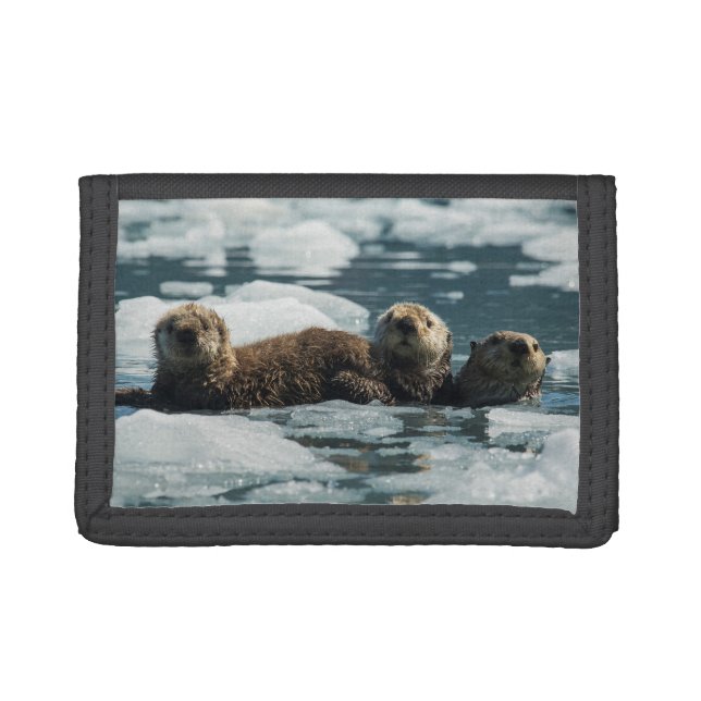 Sea Otter Family Trifold Wallet (Front)