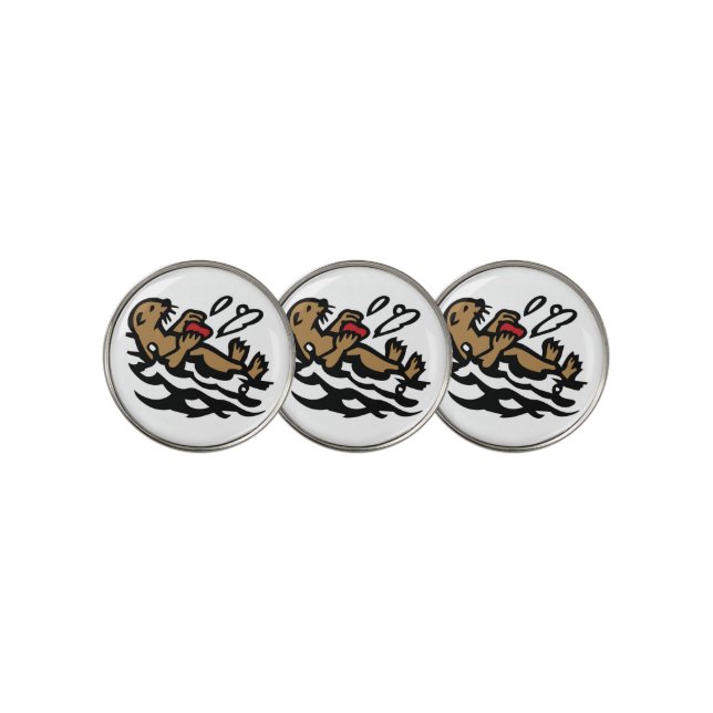 Sea otter Golf Ball Markers (3 Up)