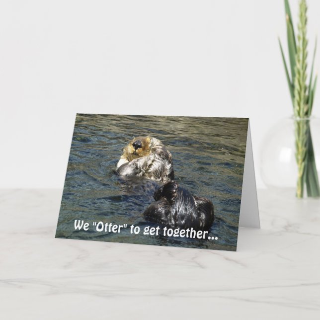 Sea Otter Greeting Card (Front)
