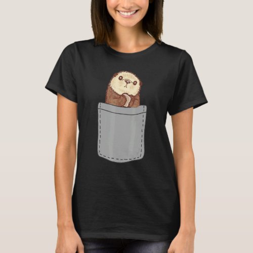 Sea Otter In The Pocket Sea Otters Animals  Fans T_Shirt