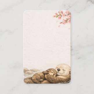Sea Otter Japanese Landscape Business Card