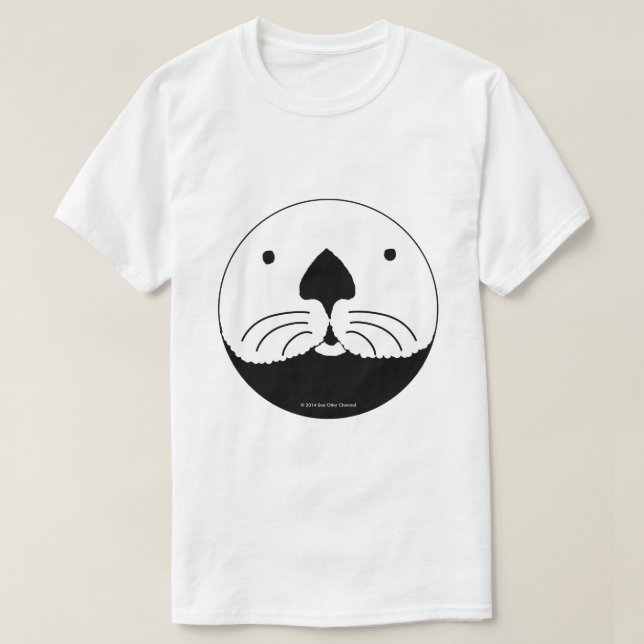 Sea Otter looking out of the round window T-Shirt (Design Front)