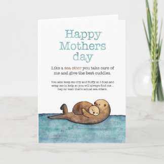 Sea otter mothers day card